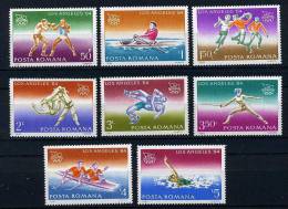S	Roumanie **  N° 3515 à 3522 - J.O. De Los Angeles (boxe, Aviron, Handball, Judo, Lutte, Escrime, Kayak, Natation) - Used Stamps
