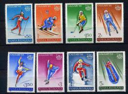 (CL 98 B) Roumanie **  N° 3782 à 3789 - J.O. De Calgary (biathlon, Ski, Hockey, Luge, Patinage, Bobsleigh) - Unused Stamps