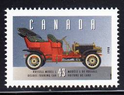 Canada MNH Scott #1490b 43c Russell Model L Touring Car, 1908 - Historic Land Vehicles 1 - Unused Stamps