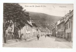 CPA - 68 : Haut Rhin : St Amarin : " Gruss Aus St Amarin"  : Haupstrass : Bonjour De St Amarin : Rue Principale - Saint Amarin