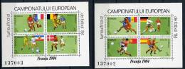 B 8 - Roumanie ** Blocs N° 168/169 - Championnats D'Europe De Foot - Unused Stamps