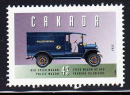 Canada MNH Scott #1527b 43c Reo Police Wagon, 1925 - Historic Public Service Vehicles 2 - Neufs