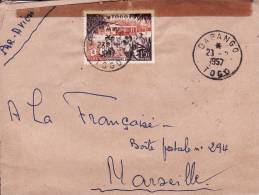 DAPANGO TOGO AFRIQUE COLONIE FRANCAISE LETTRE PAR AVION POUR LA FRANCE MARCOPHILIE - Brieven En Documenten