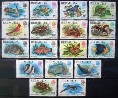 BERMUDES Faune: Papillons, Tortues, Oiseaux, Poissons Baleine (Yvert: 353/70) SERIE COMPLETE  ** MNH. - Other & Unclassified