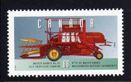 Canada MNH Scott #1552f 88c Massey-Harris No. 21 Self-propelled Combine, 1942 - Historic Farm & Frontier Vehicles 3 - Unused Stamps