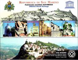 PIA  - SAN  MARINO -  2008  : San Marino Patrimonio Mondiale Dell' UNESCO -   (SAS  Bf 90) - Blocs-feuillets