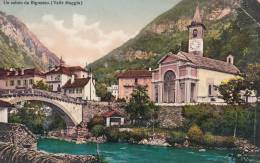 VALLE MAGGIA    - SUISSE SCHWEIZ SVIZZERA-  UN SALUTO DA BIGNASCO VG 1935 BELLA FOTO D´EPOCA ORIGINALE 100% - Bignasco