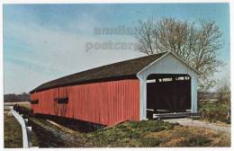 USA, PARKE COUNTY INDIANA, ROSEDALE IN - No 16 COVERED BRIDGE~THORPE BRIDGE 1960s Unused Vintage Postcard  [c4158] - Andere & Zonder Classificatie