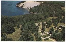 USA, HURON NATIONAL FOREST MICHIGAN, LUMBERMANs MONUMENT AERIAL VIEW 1960s Unused Vintage Postcard  [c4160] - Andere & Zonder Classificatie