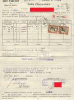 Police D'Abonnement De La Société D'Electricité Du Bassin De Charleroi - LUTTRE - 1921  (2568) - Elettricità & Gas