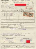 Police D'Abonnement De La Société D'Electricité Du Bassin De Charleroi - LUTTRE - 1921  (2568) - Elektriciteit En Gas