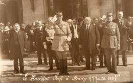 RENNES (35) Carte Photo Visite Du Maréchal Foch 1921 Gros Plan - Rennes