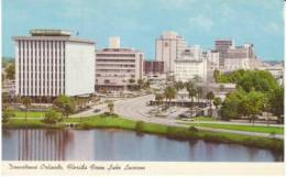 Orlando FL Florida, Downtown View From Lake Lucerne, C1970s Vintage Postcard - Orlando