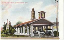 St. Augustine FL Florida, Old Slave Market, Horse-drawn Carriage On C1900s Vintage Postcard - St Augustine