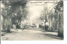 Sallèles Daude Place Du Portail Cpa Bon état - Salleles D'Aude