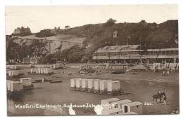 Sandown (Royaume-Uni, Isle Of Wight) : Western Esplanade And The Beach In 1910 (lively). - Sandown