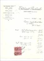 Facture, Epicerie, Mercerie... - Thibeault-Puchault  - Saint-varent (79) - 1939 - Alimentos