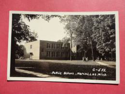 Real Photo  Marcellus   Mi--   Public School 1946 Cancel= =  =ref 665 - Autres & Non Classés