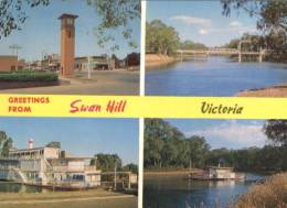 (536) Australia - VIC - Swan Hill With Paddle Boat + Clock - Swan Hill