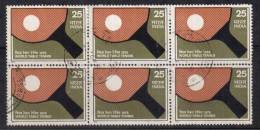 Postal Used  Block Of 6, World Table Tennis 1975 India, Sport - Tischtennis