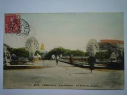 CAMBODGE  :  Pnom-PENH  -  Le  PONT  Du  RAJAH  (carte Colorisée) - Cambodge