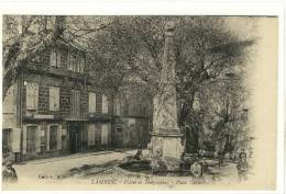 Carte Postale Ancienne Lambesc - Postes Et Télégraphes. Place Carnot - Fontaine - Lambesc