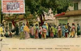 N°23385 -cpa Dakar -marché Indigène- - Marchés