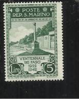 SAN MARINO 1943 VENTENNALE DEI FASCI NON EMESSO LIRE 5 MNH - Nuevos