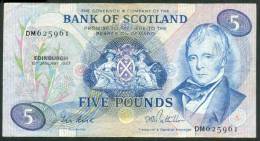 SCOTLAND , 5 POUNDS 16.1.1987 . P-112e - 5 Pounds