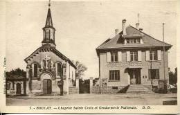 N°23388 -cpa Boulay -chapelle Sainte Croix Et Gendarmerie Nationale- - Boulay Moselle