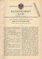 Original Patentschrift - F. Larsen In Korsör , Dänemark , 1898 , Maschine Mit Excentrisch Umlaufendem Kolben !!! - Machines