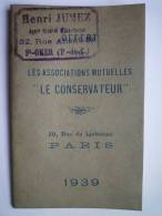 Petit  MEMENTO-CALENDRIER  Pour 1939  (format  11,5 X 7,5) - Collections