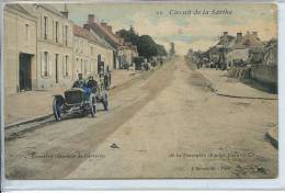 72 CONNERRE * Circuit De La Sarthe - Descente De L'arrivée  * Belle CPA Animée, Cachet 1906 - Connerre