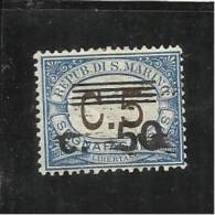 REPUBBLIC DIi SAN MARINO 1936 - 1939 SEGNATASSE SOPRASTAMPATO OVERPRINTED CENT. 50 SU 5c MNH BEN CENTRATO - Postage Due