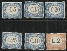 SAN MARINO 1939 SEGNATASSE CARATTERI MODIFICATI SERIE COMPLETA MNH BEN CENTRATA - Timbres-taxe