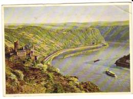 ALLEMAGNE Der Rhein Bei St Goarshaussen, Burg Katz Un Die Loreley - Loreley