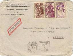 GUINEE FRANCAISE - CONNAKRY Oblitération Mecanique Un Seul But La Victoire A Destination D'alger - Autres & Non Classés