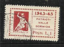 CLN VALLE BORMIDA 1945 TESEO L. 1 TIMBRATO - Comité De Libération Nationale (CLN)