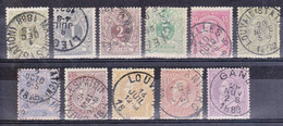 BELGIQUE - 1884 - SERIE COMPLETE YVERT N° 42/52 OBLITERES - COTE = 70.5 EUROS - 1884-1891 Leopold II