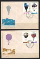 POLAND FDC 1981 BALLOONING BALLOON FLIGHT SPORTS SET PLUS MINIATURE SHEET MS - FDC