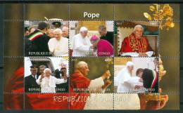 2011 Congo Benedetto XVI Papi Popes Papes Block MNH** D135 - Nuovi