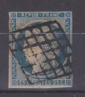 Lot N°18641   Variété/n°4, Oblit Grille De 1849, Points Blanc Formant Barbiche - 1849-1850 Ceres