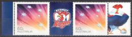 Australia 2012 NRL Footy Stamps - Sydney Roosters 60c Pair MNH - Football Rugby - Neufs