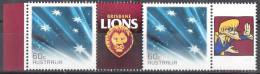 Australia 2012 AFL Footy Stamps - Brisbane Lions 60c Pair MNH - Football - Ungebraucht