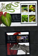 GUYANA,2012, REPTILES,SNAKES, LIZARDS, CAIMAN, SHEETLET+S/SHEET, MNH - Serpents