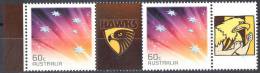 Australia 2012 AFL Footy Stamps - Hawthorn Hawks 60c Pair MNH - Football - Mint Stamps