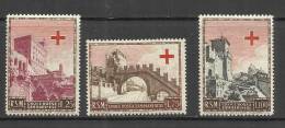 SAN MARINO 1951 PRO CROCE ROSSA RED CROSS SERIE COMPLETA MNH - Nuevos