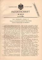 Original Patentschrift - P. Thomann In Halle A.S., 1903 , Herstellung Gelochter Mauersteine , Bau , Maurer !!! - Architectuur