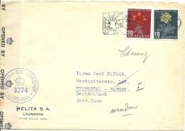 1948 PJ Brief Nach Deutschland Brit. Zone "mit Zensurstreifen" - Brieven En Documenten