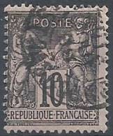 1898-900 FRANCIA USATO SAGE 10 CENT I TIPO - FR475 - 1876-1878 Sage (Type I)